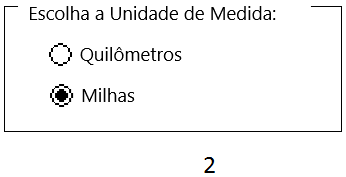 Se tivéssemos uma terceira opção seu valor seria 3 e assim por diante.