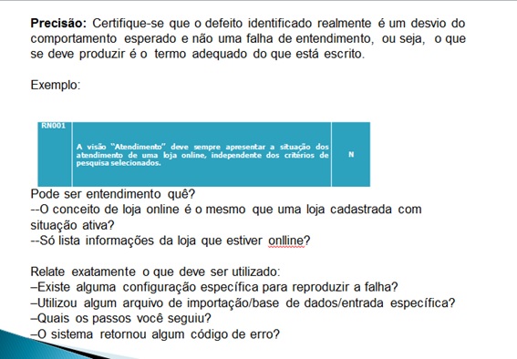 Gestão de defeito: Descreva! - II - Figura I