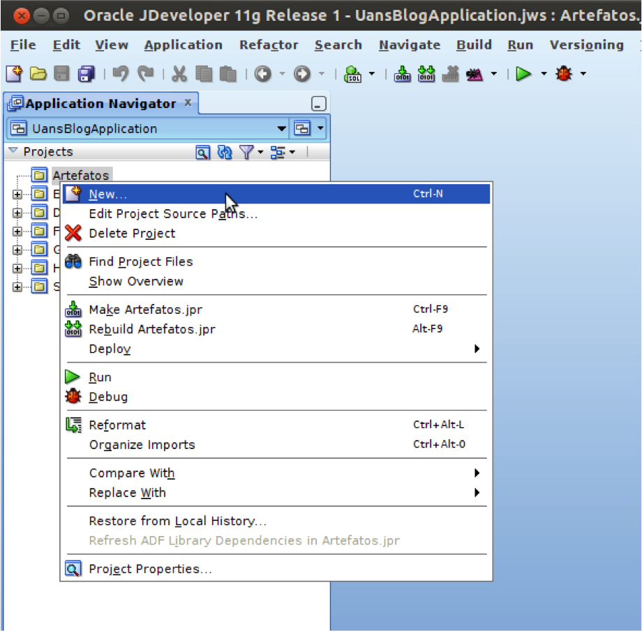fig4 - Create a Generic Project >> New