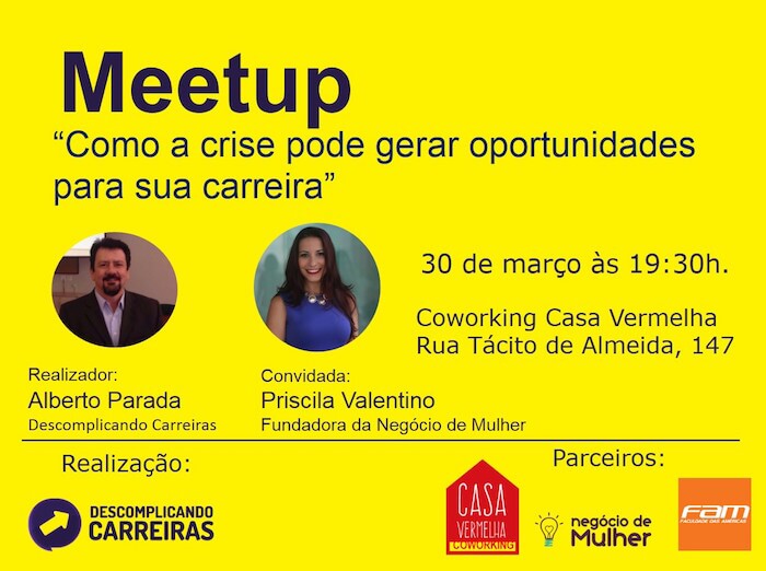 Meetup: “Como a crise pode gerar oportunidades para sua carreira”