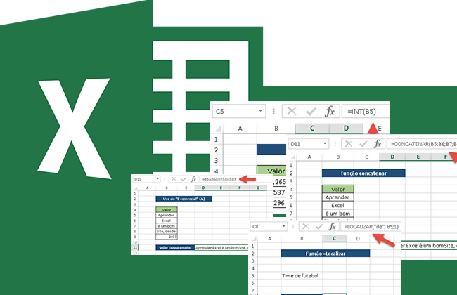 Uso de funções do Excel em relatórios dinâmicos