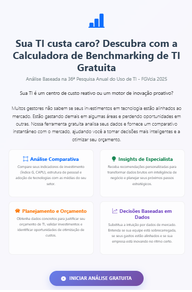 Sistema Benchmarking de TI Gratuito da PDCA TI